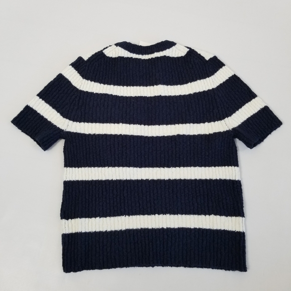 Madewell Boucle Knit Striped Crewneck Sweater Tee Small NWT - Picture 3 of 5